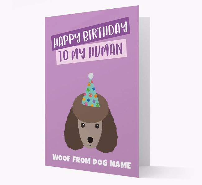 Personalised 'Happy Birthday To My Human' Card with {breedCommonName} Icon